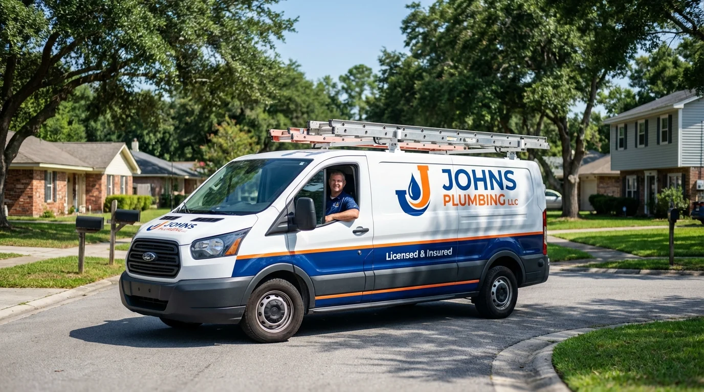 Johns Plumbing LLC service van in Winter Springs, FL