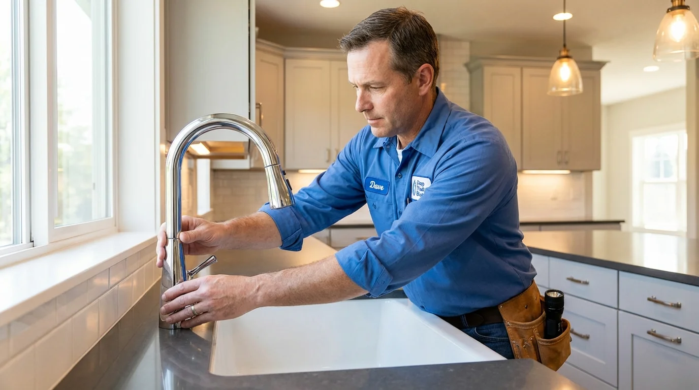 Kitchen faucet installation by Johns Plumbing LLC in Winter Springs