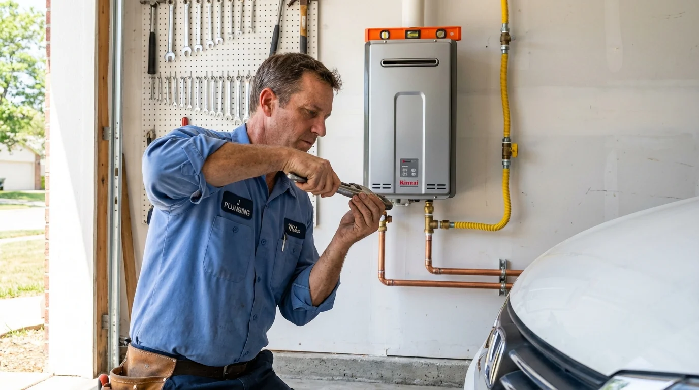 Tankless water heater installation by a Johns Plumbing LLC plumber in Winter Springs